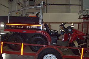 ATV used for off-road terrain search, rescue and EMS efforts.