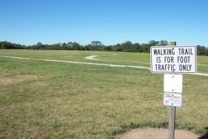 Signs at the start of the Heritage Park Walking Trail